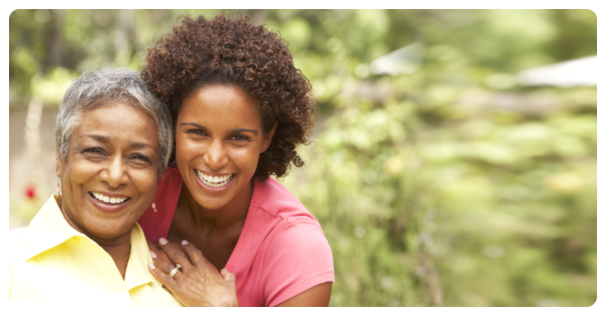 elder with daughter